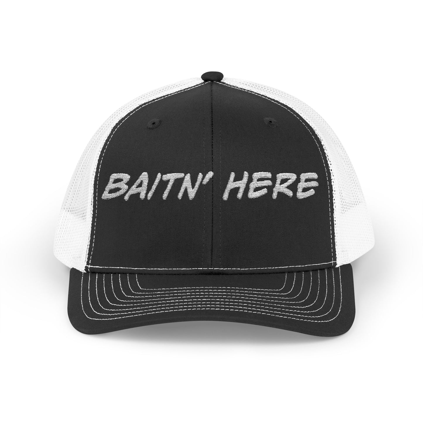 Embroidered Snapback Cap - Baitn' Here