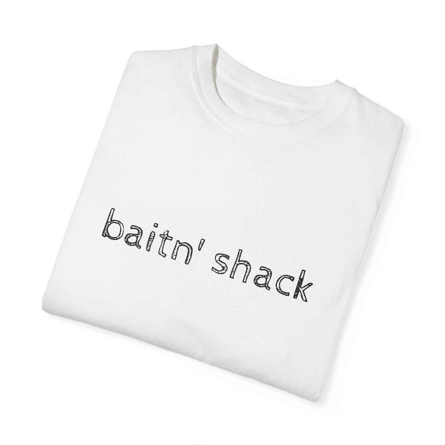 Unisex Garment-Dyed T-shirt - ‘Baitn’ Shack’ Casual Tee for Fishing Lovers